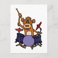 Funny Monkey Playing Drums