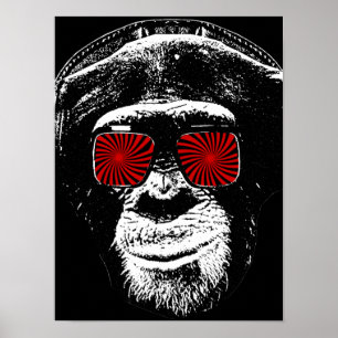 Funny monkey poster