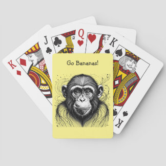 Funny Monkey Schwarz-weiß Ink individuell angepass Spielkarten