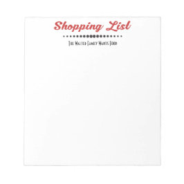 Funny Monogram Family Shoppiing List - Retro Notizblock
