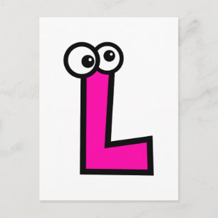 Funny Monogram Letter L Postkarte