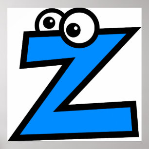 Funny Monogram Letter Z Poster