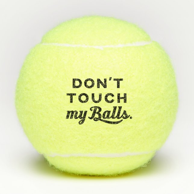 Funny Monogram  meine Tennisball nicht Tennisbälle (Vorderseite)