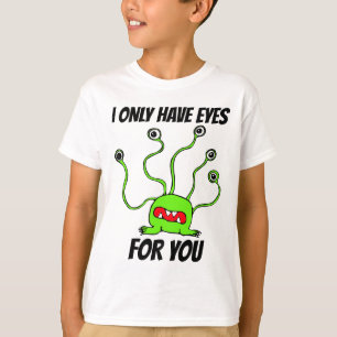 FUNNY MONSTER ALIEN BOYS T - SHIRT "EYES 4 YOU"
