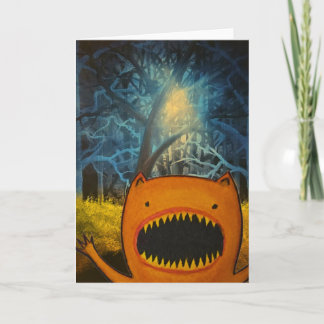FUNNY MONSTER BIRTHDAY GREETING CARD 12x18 Karte