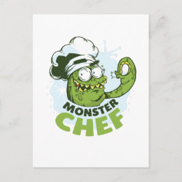 Funny Monster Koch Kraken Octpous Monster Custom Postkarte