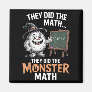 Funny Monster Math Teacher Halloween Yeti Kostüm Magnet