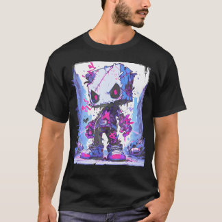 Funny Monster Niedlich Cartoon Comic Halloween Gra T-Shirt