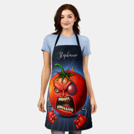Funny Monster Red Tomato Boxer Schürze