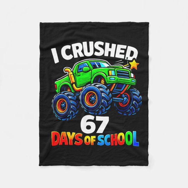 Funny Monster Truck Six Seven Meme Boys Kids Schoo Fleecedecke (Vorderseite)