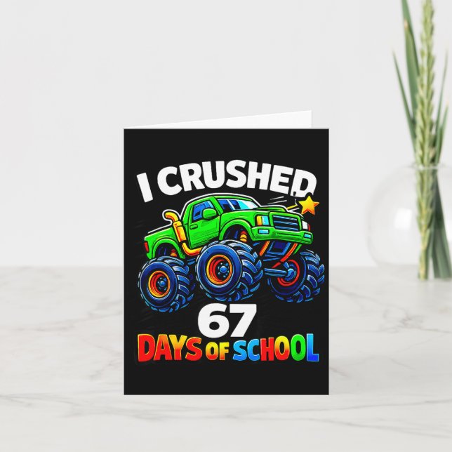 Funny Monster Truck Six Seven Meme Boys Kids Schoo Karte (Vorderseite)