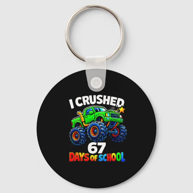 Funny Monster Truck Six Seven Meme Boys Kids Schoo Schlüsselanhänger (Vorderseite)