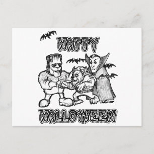 Funny Monsters - Halloween Postkarte
