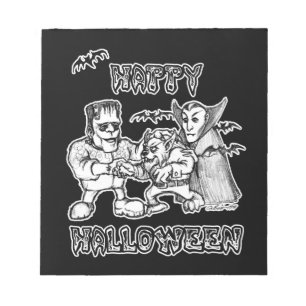 Funny Monsters - Happy Halloween Notizblock