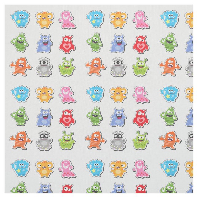 Funny Monsters Monster Fabric Stoff (Muster)