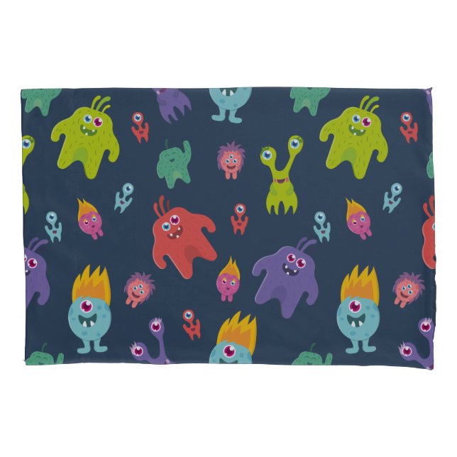 Funny Monsters Pillowcase Kissenbezug (Vorderseite)