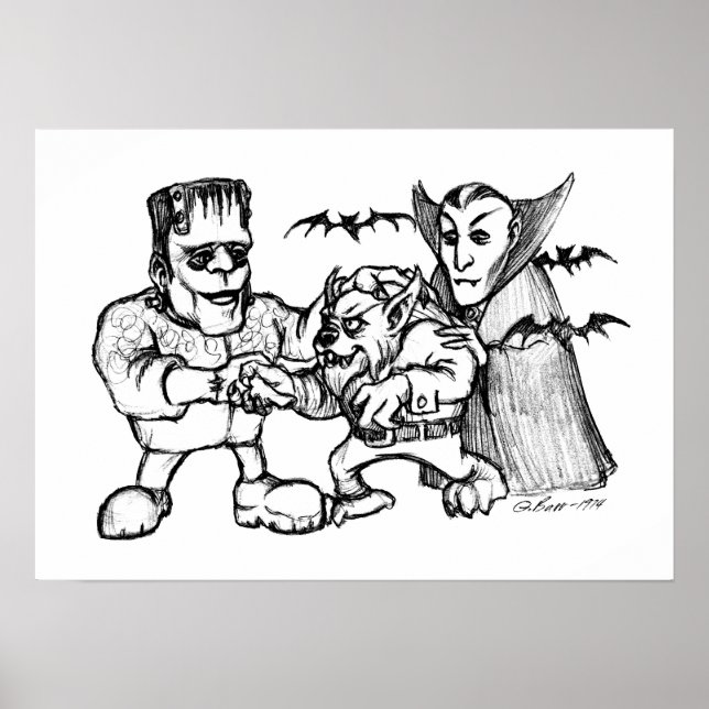 Funny Monsters Poster (Vorne)