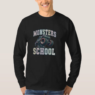 Funny MONSTERS Zurück zu Hochschule LKWs T-Shirt