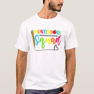 Funny Montessori Squad Montessori Lehrer zurück T-Shirt