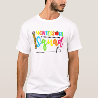 Funny Montessori Squad Montessori Lehrer zurück T-Shirt