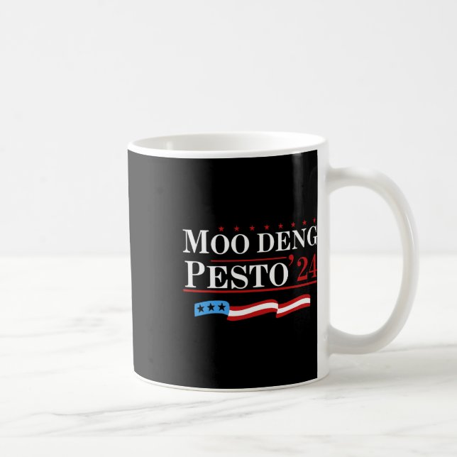 Funny Moo Deng Pesto 24 Penguin Ba Kaffeetasse (Rechts)