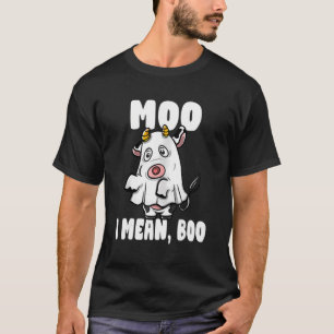Funny Moo I Gemein Boo Ghost Kuh Spooky Farm Tier T-Shirt