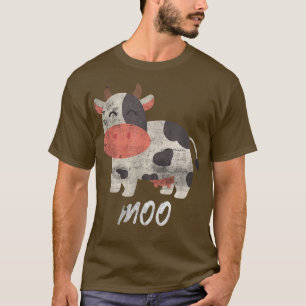 Funny Moo Kawaii Kuh Farm Tier Bauer Kuh T-Shirt