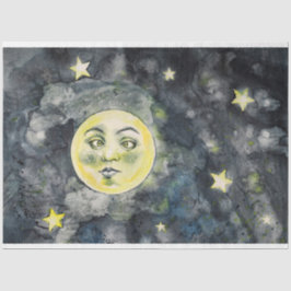 Funny Moon Stars Sky Decoupage Tissue Paper Seidenpapier