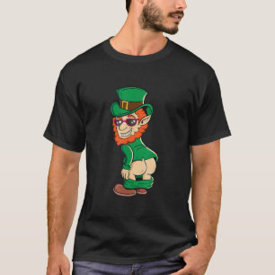 Funny Mooning Leprechaun Hintern St Patricks Day I T-Shirt