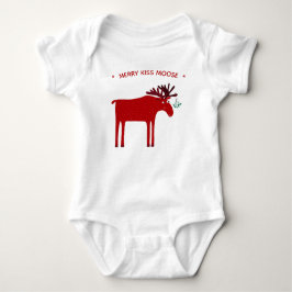 Funny Moose Holiday Baby Strampler