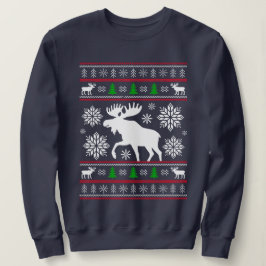FUNNY MOOSE UGLY XMAS SWEATER CHRISTMAS SWEATSHIRT