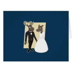 Funny Moose Wedding Cartoon
