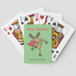 Funny Moose Weihnachtsfeiertag Spielkarten