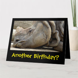 Funny Mopey gegenüber Rhino Alte Geburtstagskarte  Karte