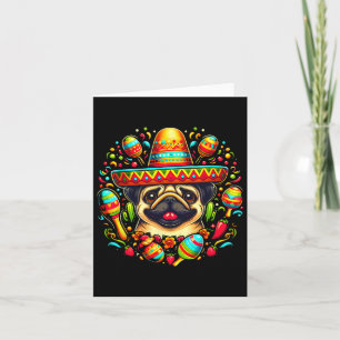 Funny Mops Cinco De Mayo Niedlicher Mexikanischer Karte