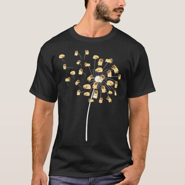 Funny Mops Geschenk für Männer Frauen Coole Blume  T-Shirt (Vorderseite)