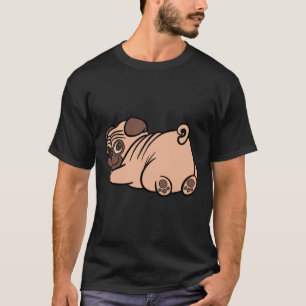 Funny Mops Hintern Hunde Illustration Klassischer  T-Shirt