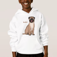 Funny Mops Hund Cartoon Illustration