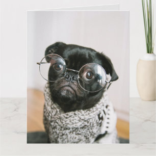FUNNY MOPS HUND DENKEN SIE GREETING CARDS KARTE