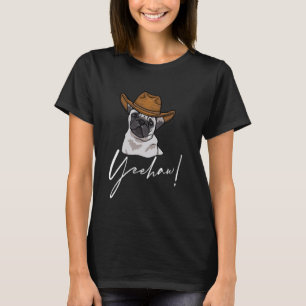 Funny Mops, Mops Lover, Funny Dog, Mops Cowboy, Mo T-Shirt