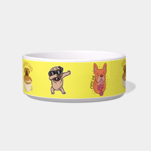 Funny Mops Sonnenbrille Napf