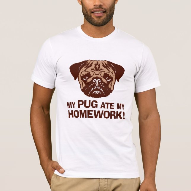 Funny Mops T-Shirt (Vorderseite)