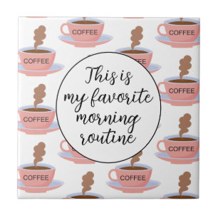 Funny Morning Coffee Fliese