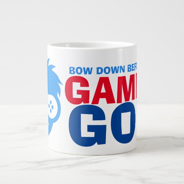 Funny Morning Coffee Gamer Bow Spaß Meme Jumbo-Tasse (Vorderseite)