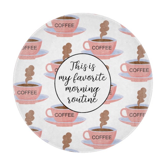 Funny Morning Coffee Schneidebrett (Vorderseite)
