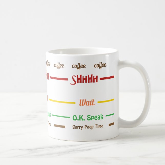 Funny Morning Kaffee Sprich nicht Kaffeetasse (Rechts)