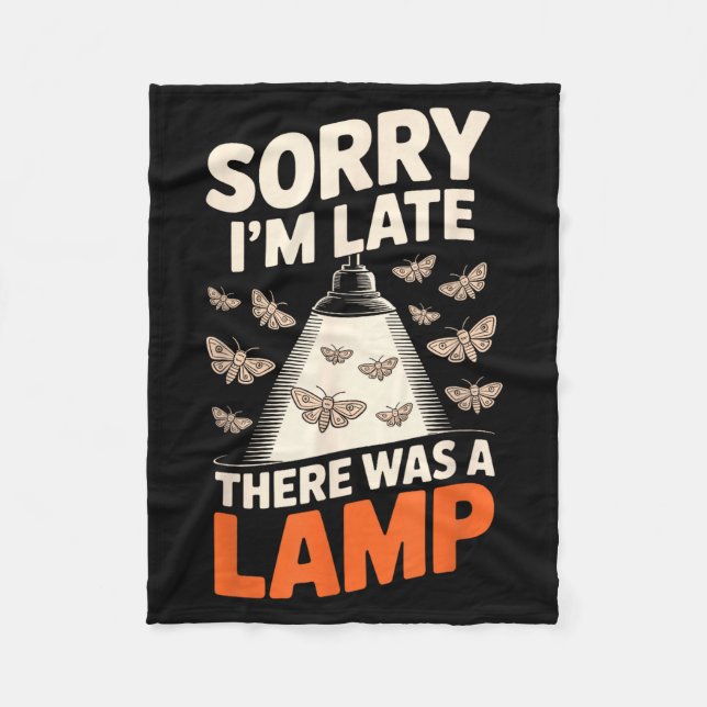 Funny Moth Collector Collecting Ledopterology Men  Fleecedecke (Vorderseite)