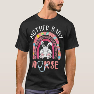 Funny Mother Baby Nurse Rainbow Nursing Happy East T-Shirt
