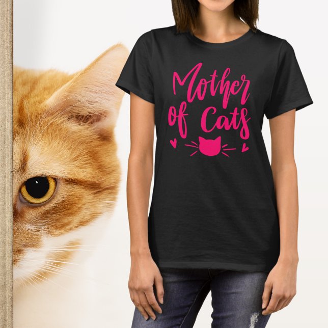 Funny Mother Cats Pink Wording T - Shirt (Von Creator hochgeladen)