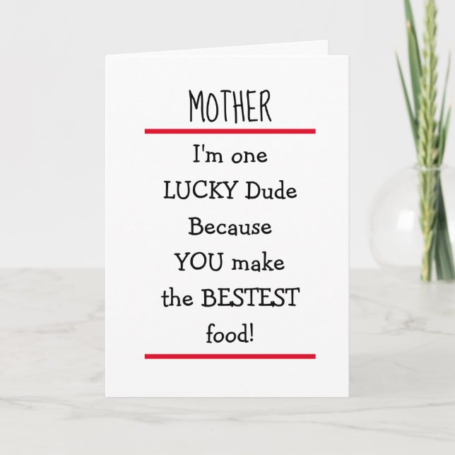 Funny Mother Cheeky Verse Happy Birthday Karte (Vorderseite)